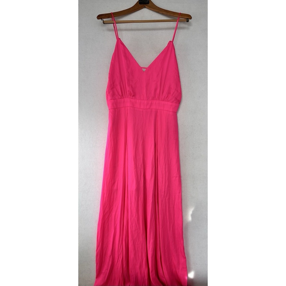 Skies are Blue Jumpsuit Wide Leg V-Neck Womens Medium Pink NWT Missing Belt